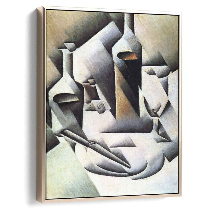 Bottles and Knife (1912) by Juan Gris