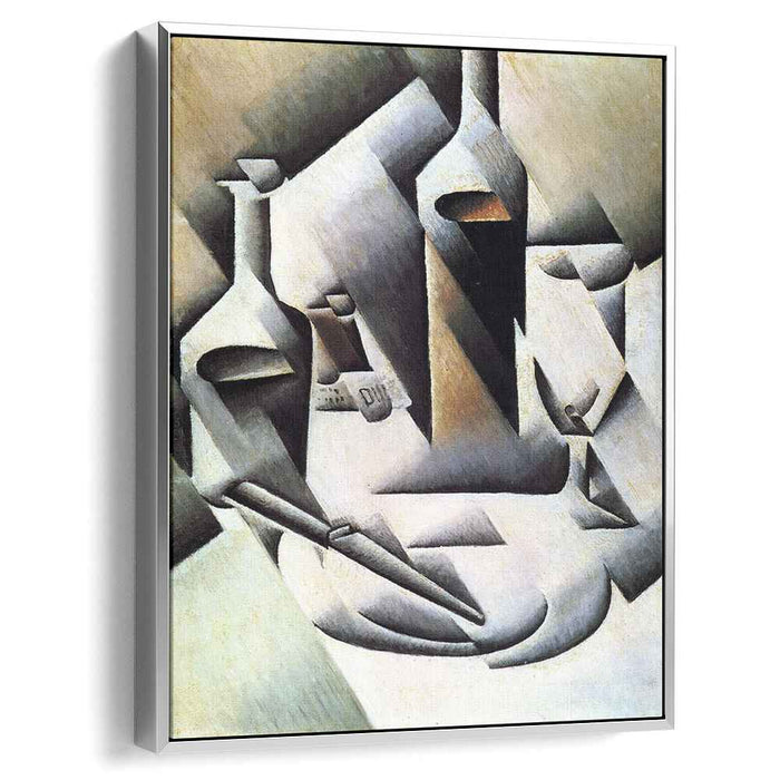 Bottles and Knife (1912) by Juan Gris