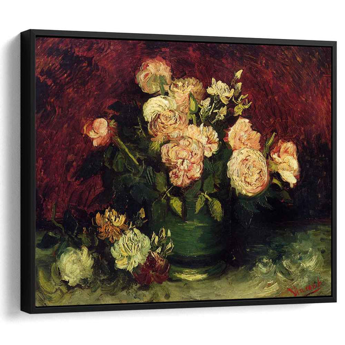 Bowl with Peonies and Roses (1886) by Vincent van Gogh