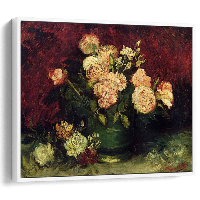 Bowl with Peonies and Roses (1886) by Vincent van Gogh