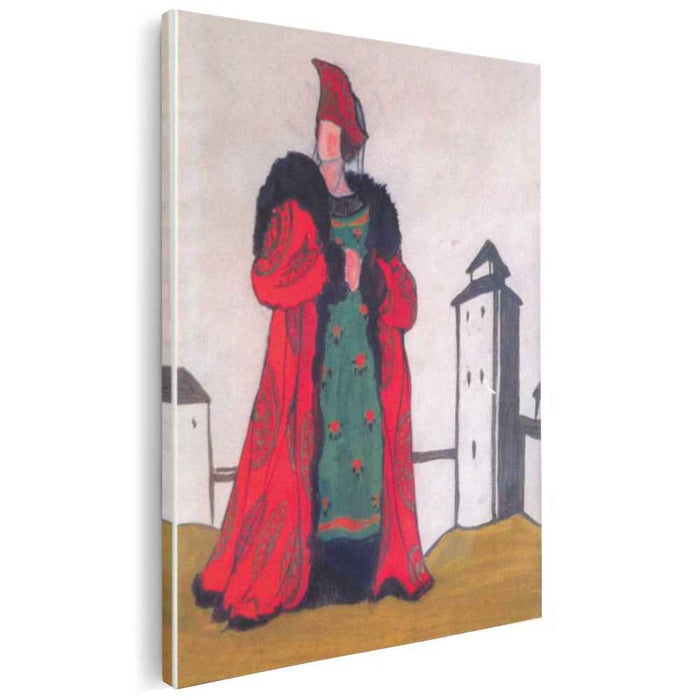 Boyarynia in red (1921) by Nicholas Roerich