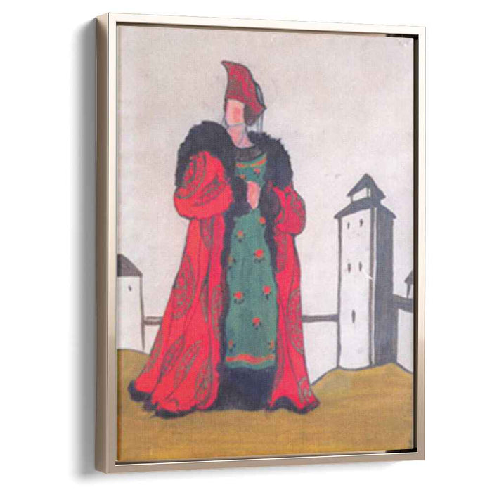 Boyarynia in red (1921) by Nicholas Roerich