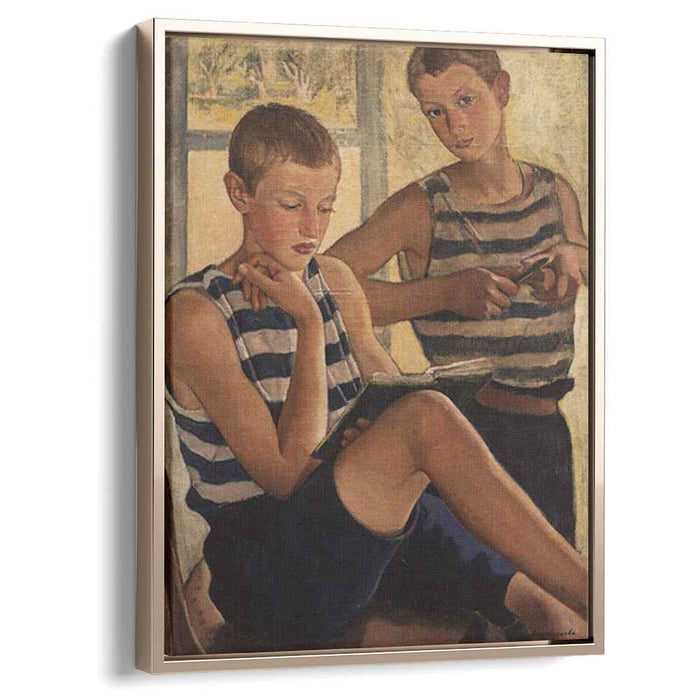 Boys in sailor's striped vests (1919) by Zinaida Serebriakova