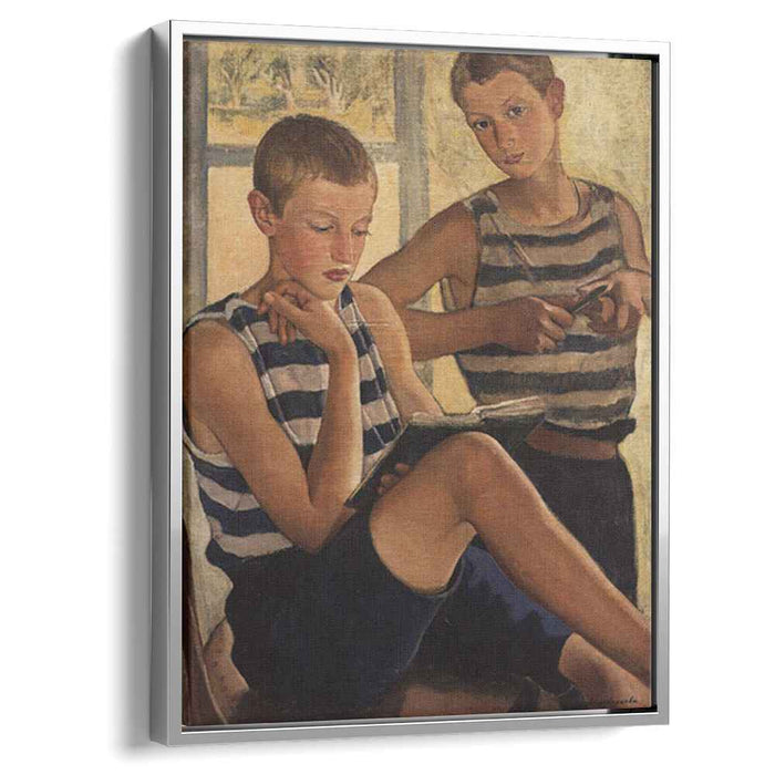 Boys in sailor's striped vests (1919) by Zinaida Serebriakova
