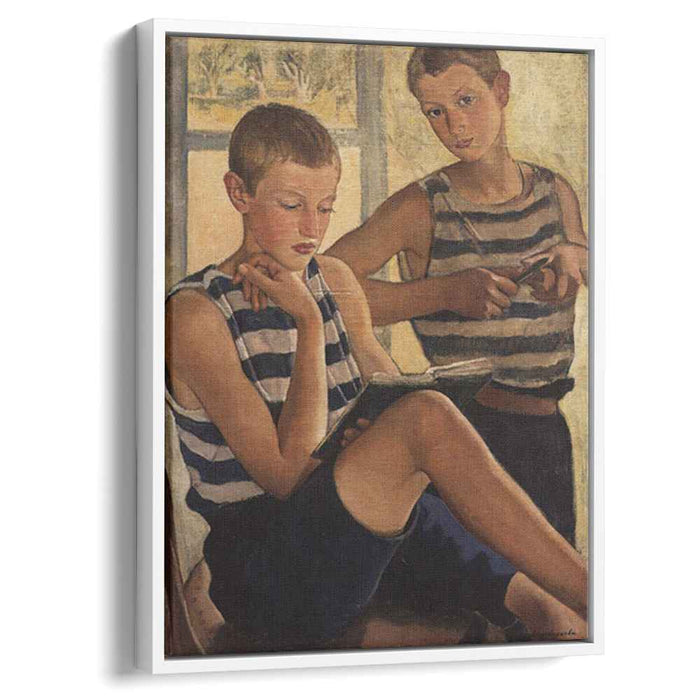 Boys in sailor's striped vests (1919) by Zinaida Serebriakova