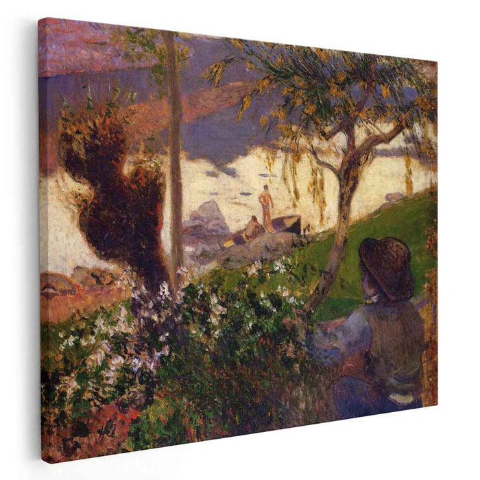 Breton Boy by the Aven River (1888) by Paul Gauguin