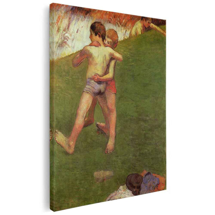 Breton Boys Wrestling (1888) by Paul Gauguin