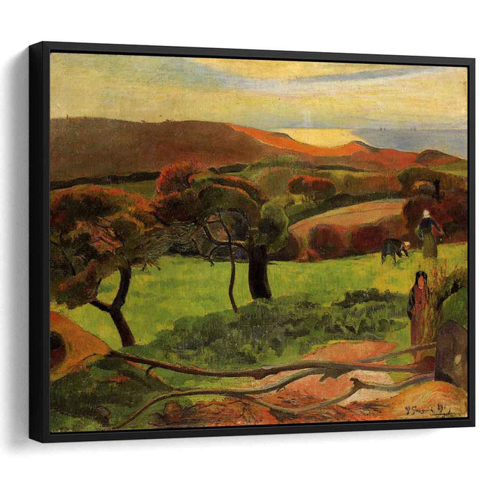 Breton Landscape - Fields by the Sea (Le Pouldu) (1889) by Paul Gauguin