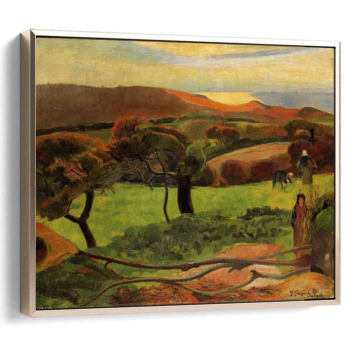 Breton Landscape - Fields by the Sea (Le Pouldu) (1889) by Paul Gauguin