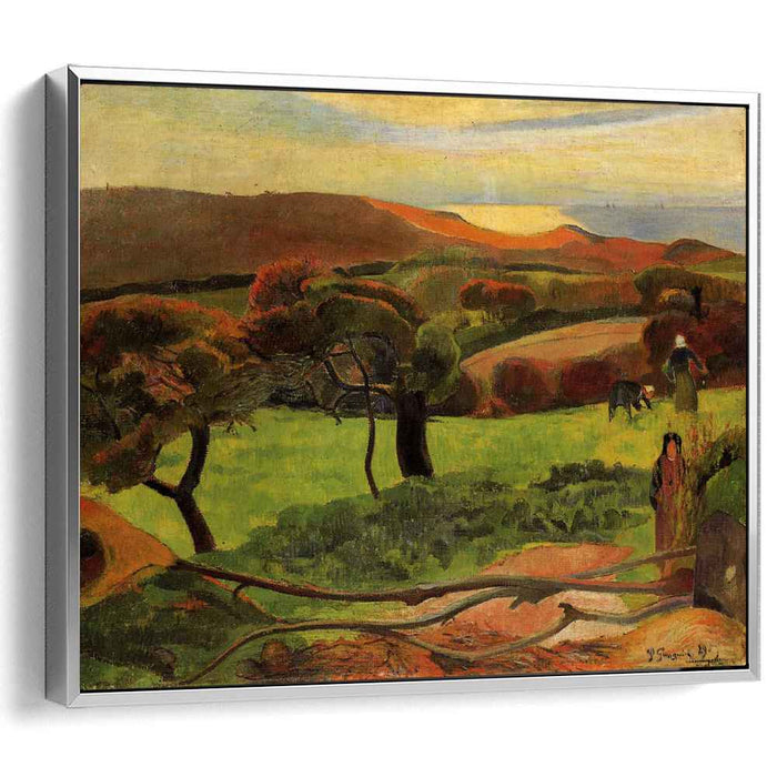 Breton Landscape - Fields by the Sea (Le Pouldu) (1889) by Paul Gauguin