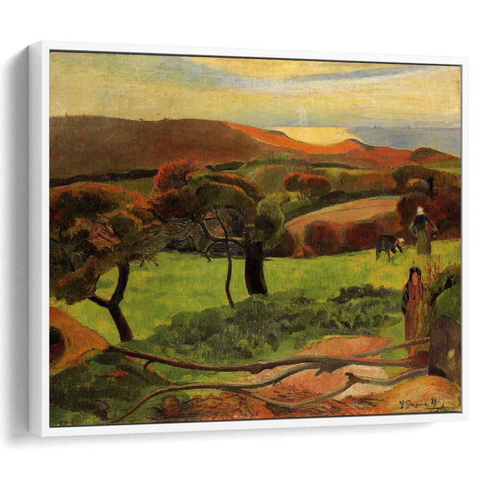Breton Landscape - Fields by the Sea (Le Pouldu) (1889) by Paul Gauguin