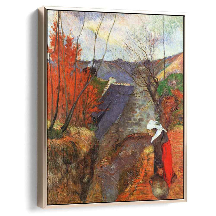 Breton Woman with a Pitcher (1888) by Paul Gauguin