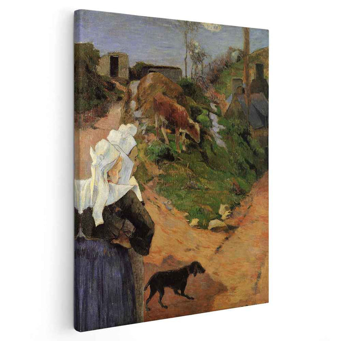 Breton Women at the Turn (1888) by Paul Gauguin