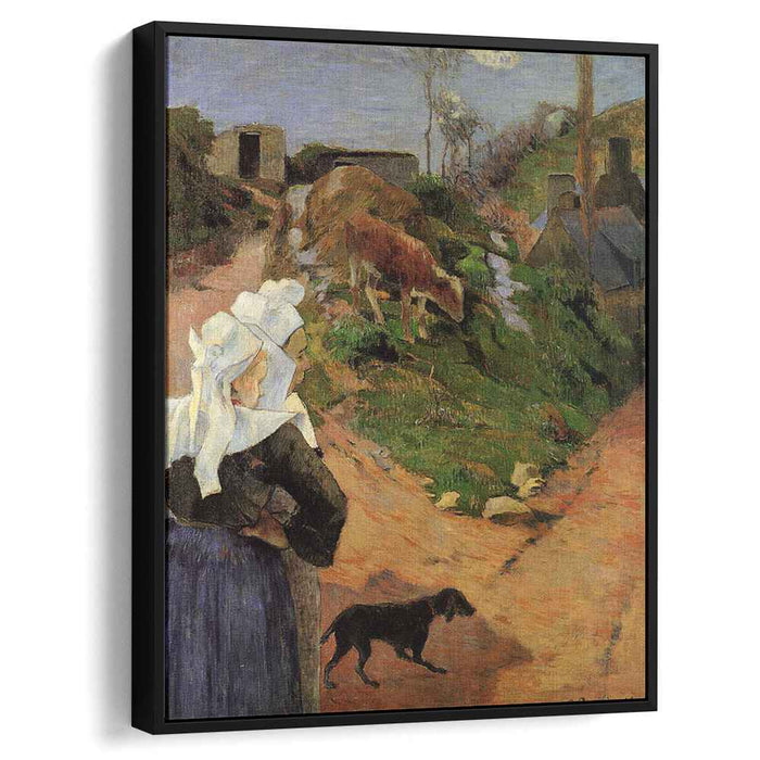 Breton Women at the Turn (1888) by Paul Gauguin