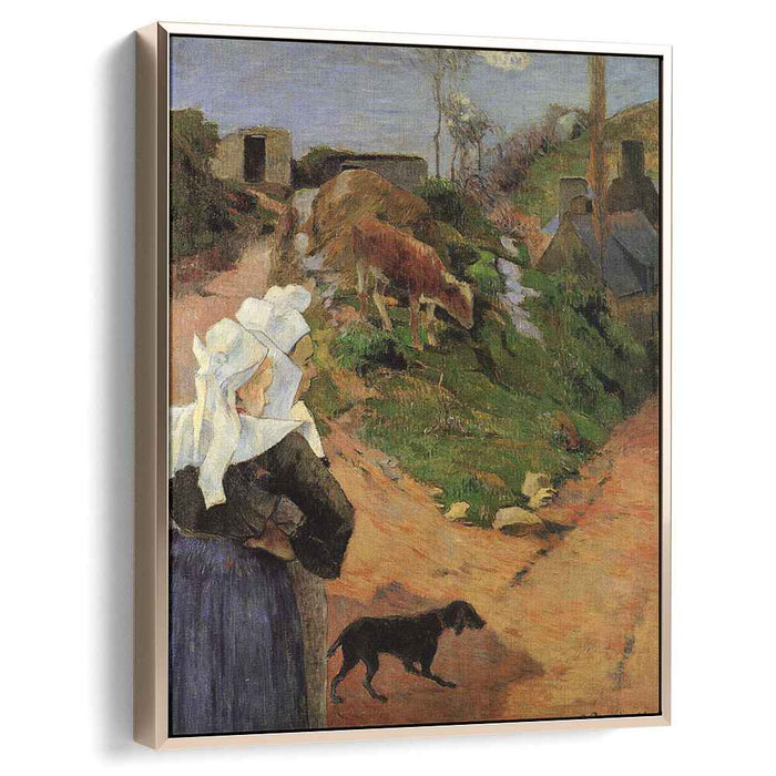 Breton Women at the Turn (1888) by Paul Gauguin