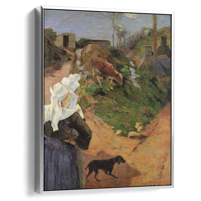 Breton Women at the Turn (1888) by Paul Gauguin