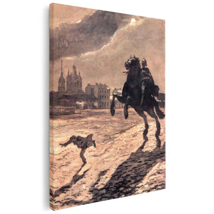 Bronze Horseman. Design for a cover to Pushkin's poem. (1905) by Alexandre Benois
