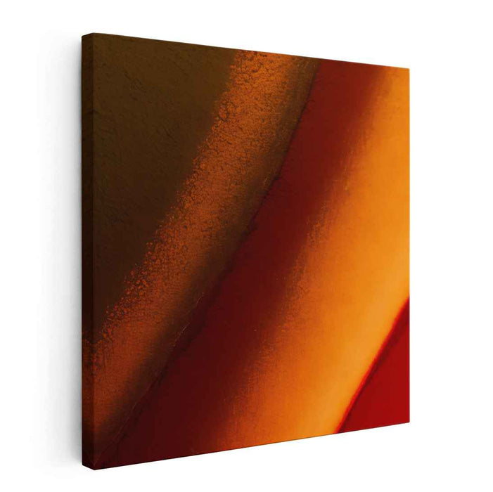 Wildfire Embers: Abstract Expressionist Red and Orange Canvas Art Print