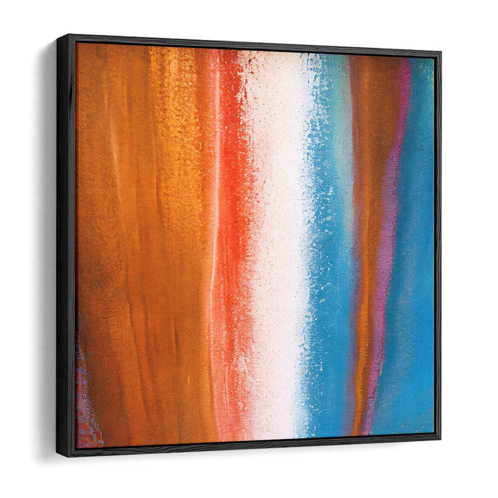 Ink Cascade: Abstract Expressionist Vertical Streaks Canvas Art Print