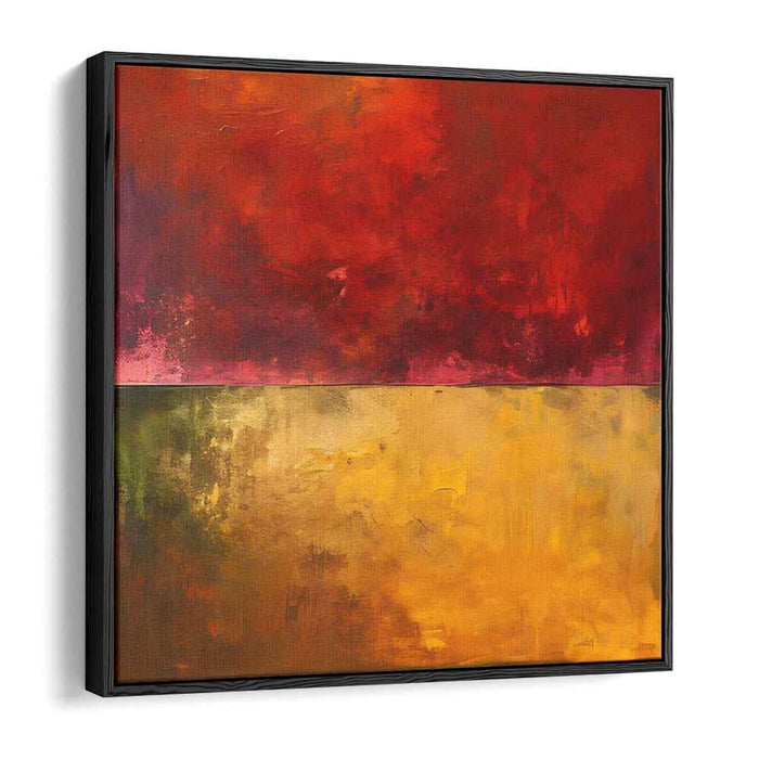 Kaleidoscope Embers: Abstract Red and Gold Canvas Art Print