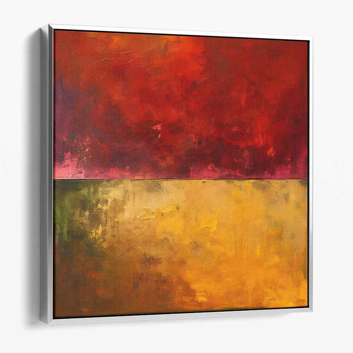 Kaleidoscope Embers: Abstract Red and Gold Canvas Art Print