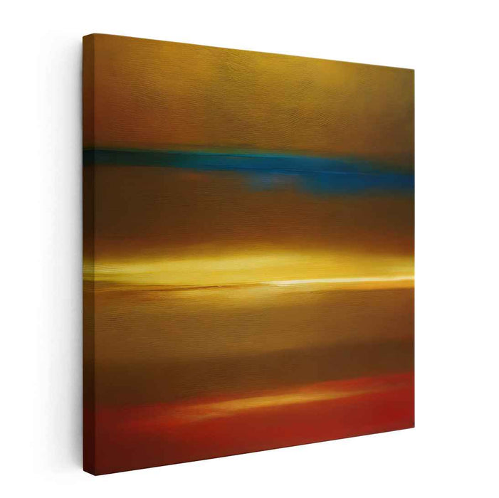 Vibrant Horizon Bursting Light: Abstract Sunrise Over Red Sea Canvas Art