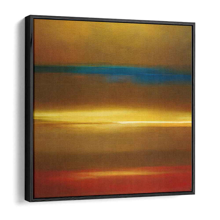 Vibrant Horizon Bursting Light: Abstract Sunrise Over Red Sea Canvas Art