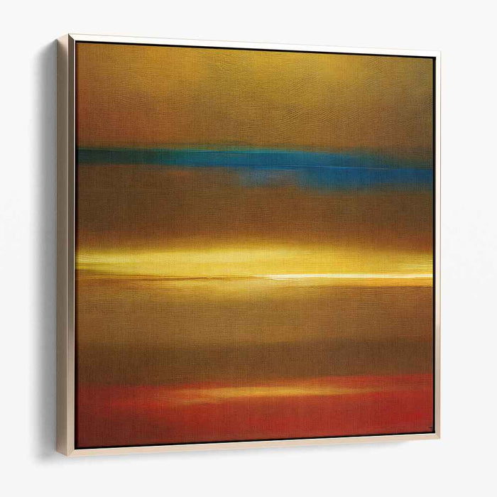 Vibrant Horizon Bursting Light: Abstract Sunrise Over Red Sea Canvas Art