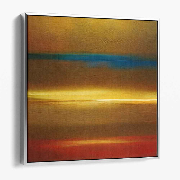 Vibrant Horizon Bursting Light: Abstract Sunrise Over Red Sea Canvas Art