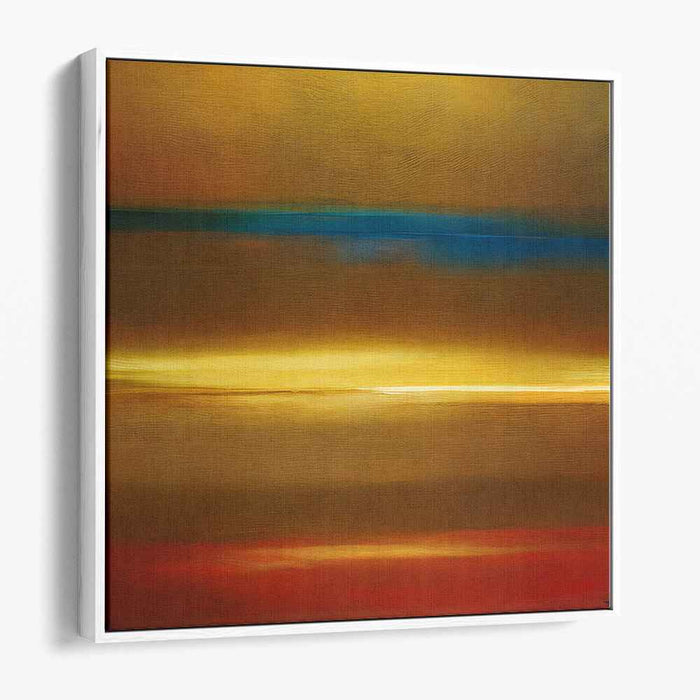 Vibrant Horizon Bursting Light: Abstract Sunrise Over Red Sea Canvas Art