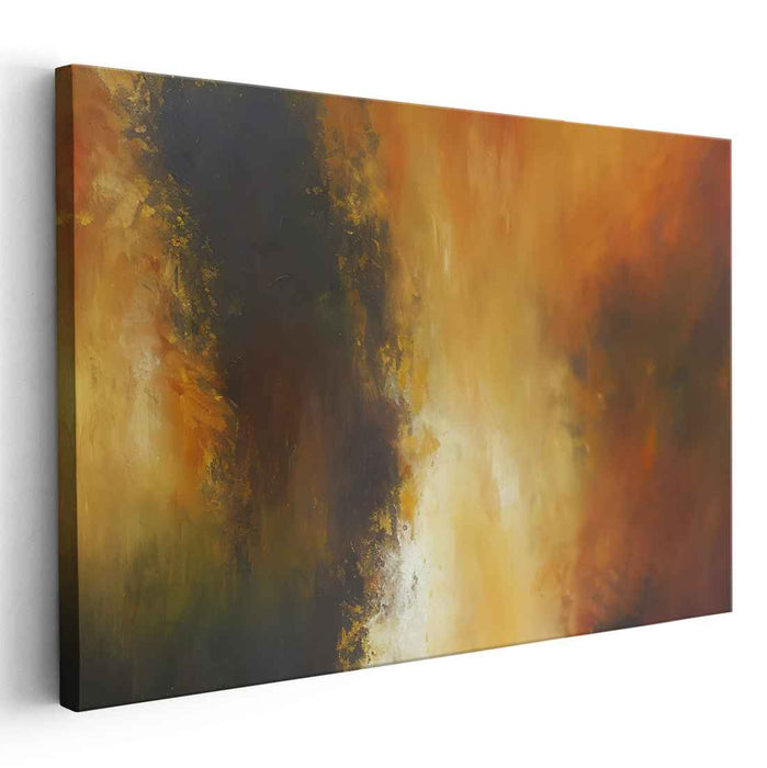 Citrus Overture: Abstract Expressionist Orange and Yellow Canvas Art Print