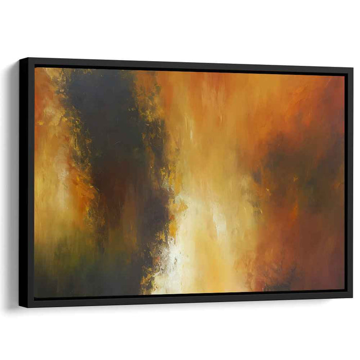 Citrus Overture: Abstract Expressionist Orange and Yellow Canvas Art Print
