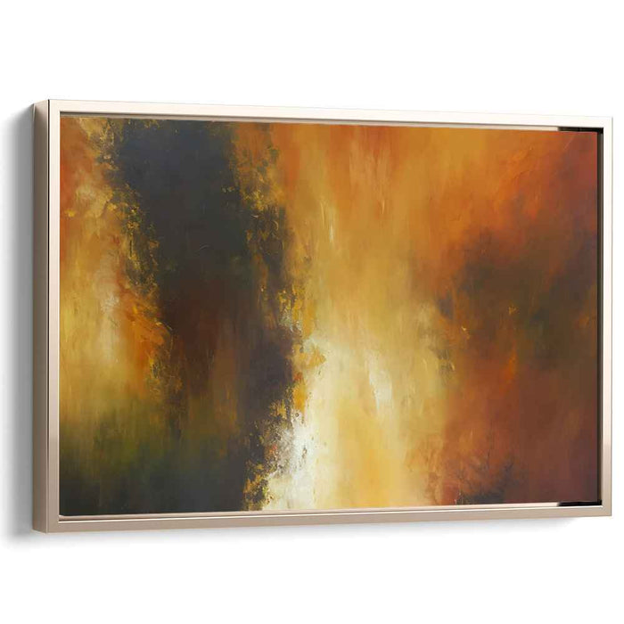 Citrus Overture: Abstract Expressionist Orange and Yellow Canvas Art Print