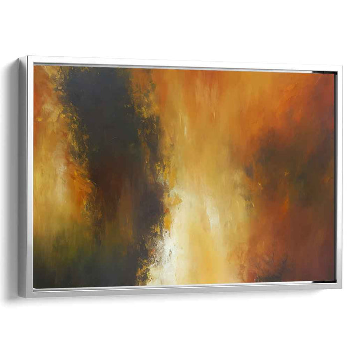 Citrus Overture: Abstract Expressionist Orange and Yellow Canvas Art Print
