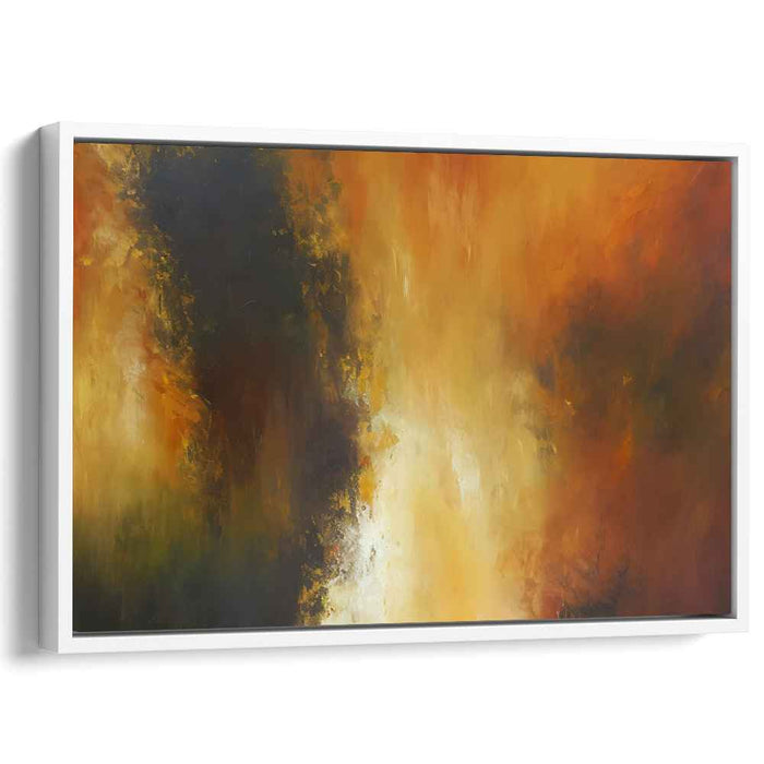 Citrus Overture: Abstract Expressionist Orange and Yellow Canvas Art Print