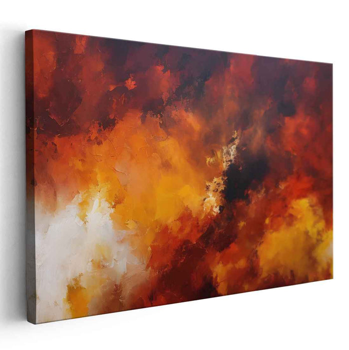 Chromatic Blaze Whisper: Abstract Expressionist Canvas Art of Blazing Colors