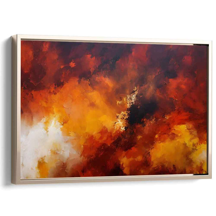 Chromatic Blaze Whisper: Abstract Expressionist Canvas Art of Blazing Colors
