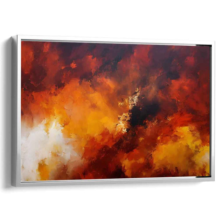 Chromatic Blaze Whisper: Abstract Expressionist Canvas Art of Blazing Colors