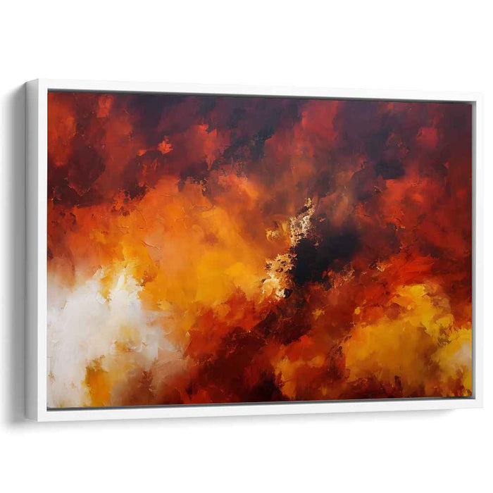 Chromatic Blaze Whisper: Abstract Expressionist Canvas Art of Blazing Colors