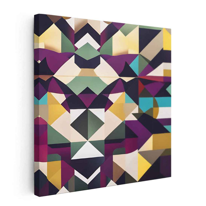 Kaleidoscopic Elegance: Modern Geometric Abstract Canvas Art