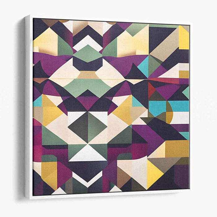 Kaleidoscopic Elegance: Modern Geometric Abstract Canvas Art