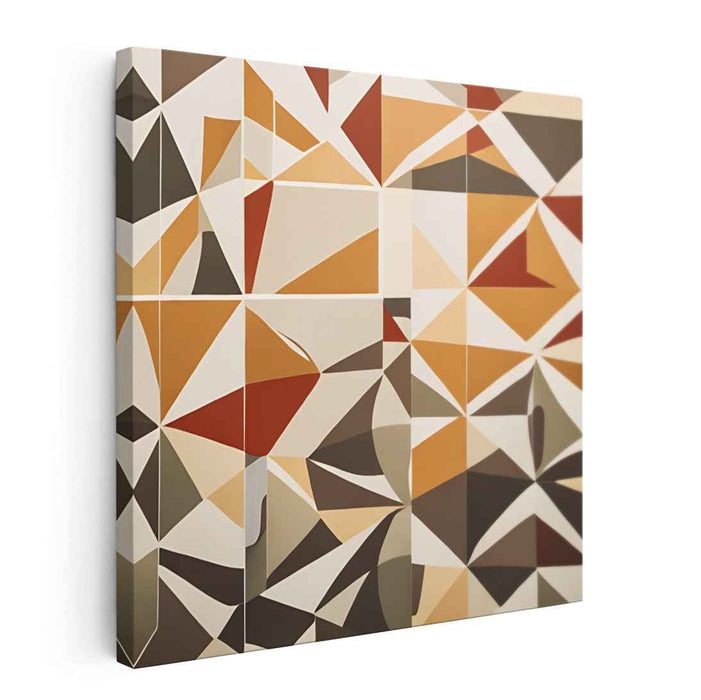 Brown Geometric Abstract #009