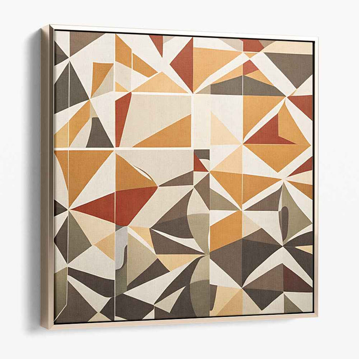 Brown Geometric Abstract #009