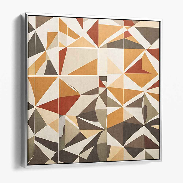 Brown Geometric Abstract #009