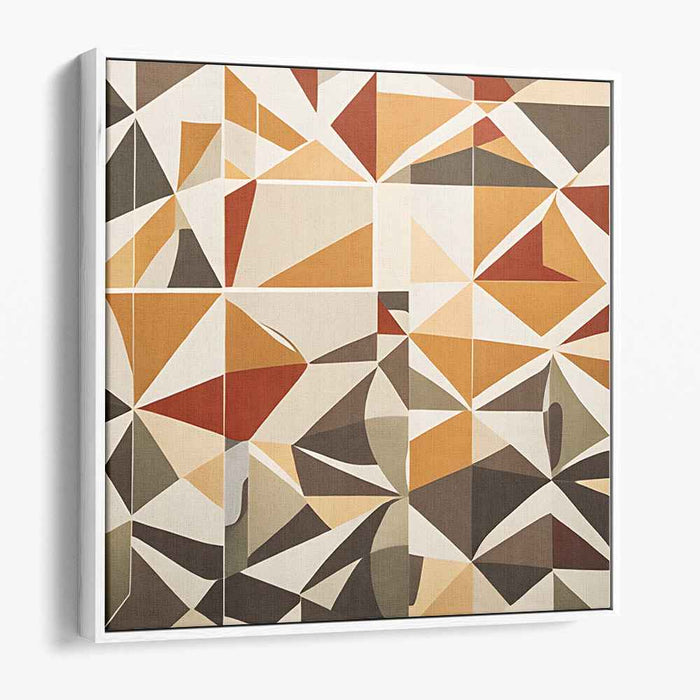 Brown Geometric Abstract #009