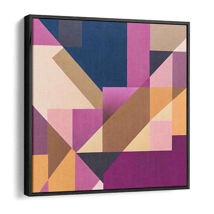 Neon Starlight Dance: Contemporary Abstract in Navy and Pink