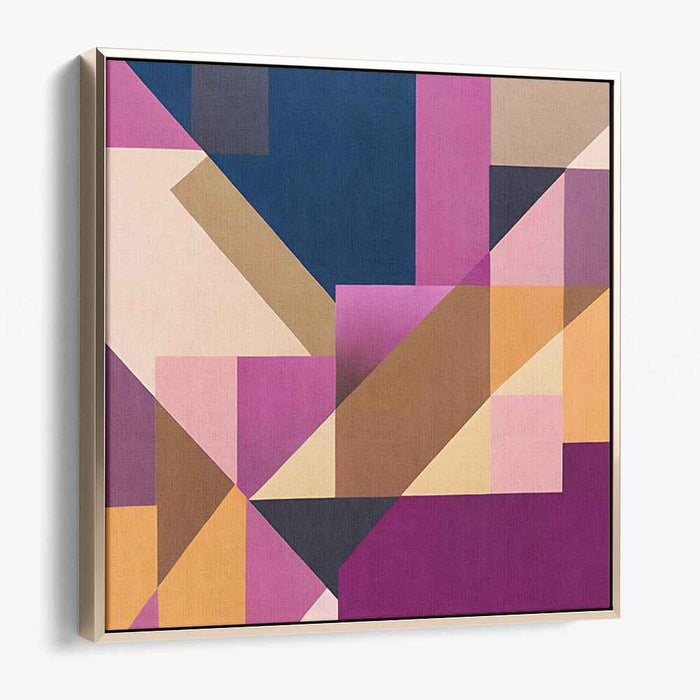 Neon Starlight Dance: Contemporary Abstract in Navy and Pink