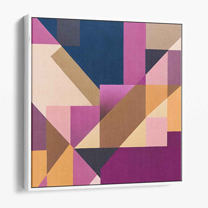 Neon Starlight Dance: Contemporary Abstract in Navy and Pink