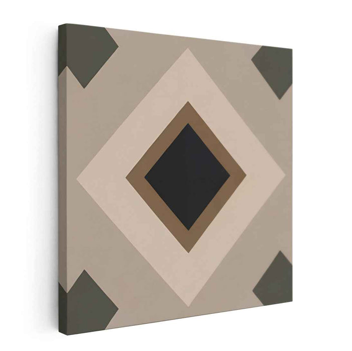 Brown Geometric Abstract #014