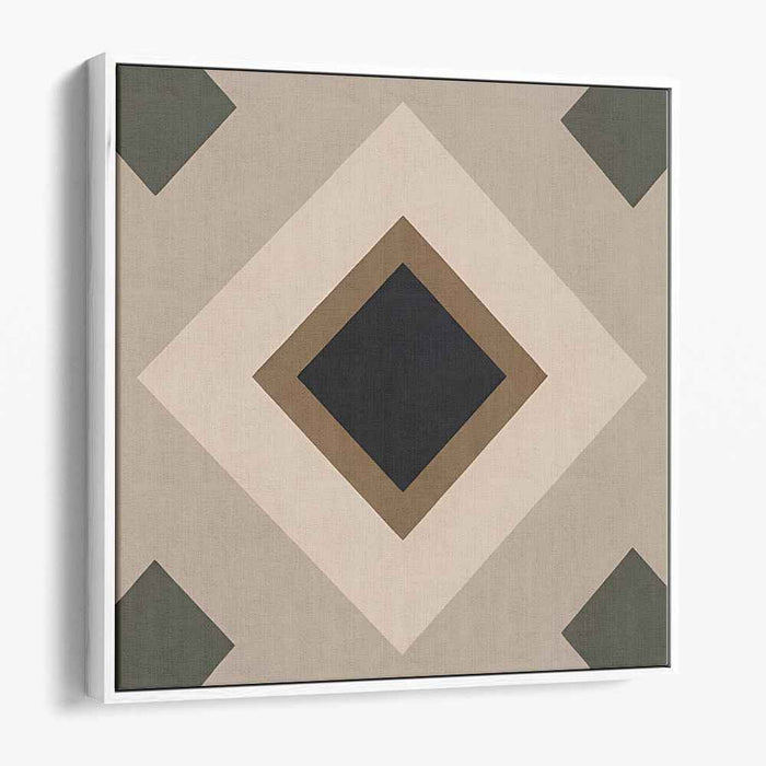 Brown Geometric Abstract #014